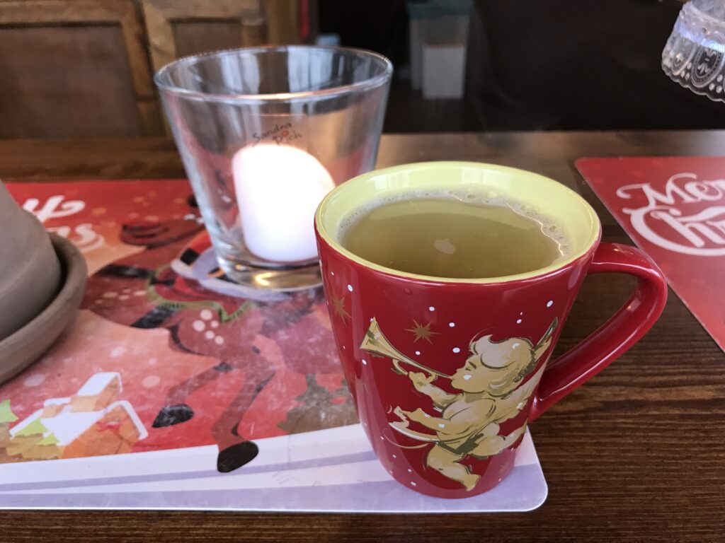 German Christmas - hot mulled wine in a mug