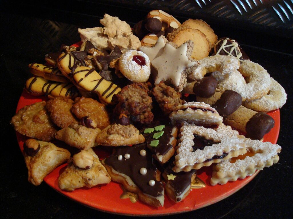 Huge pile of German Christmas cookies