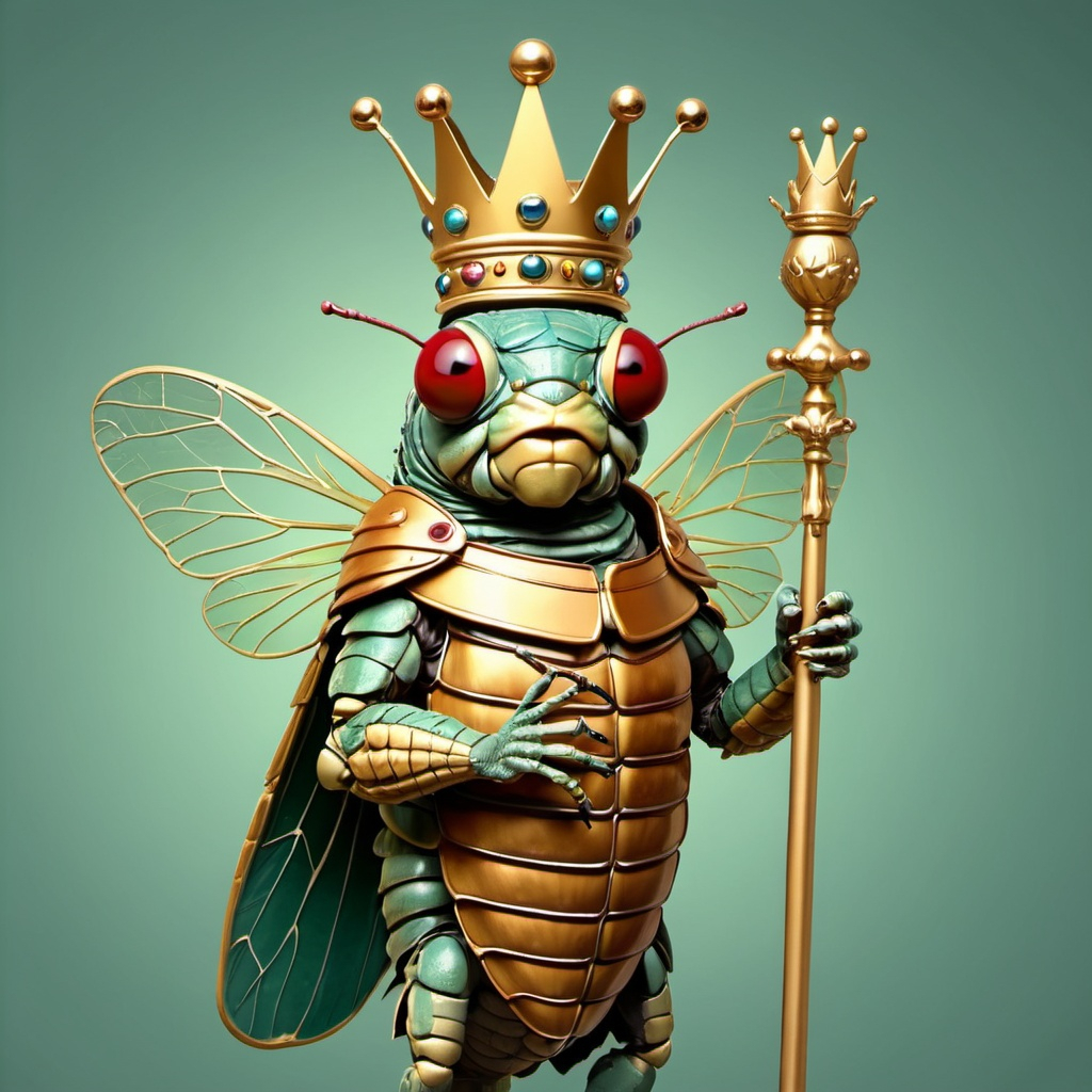 A "royal cicada" created by Chat GPT